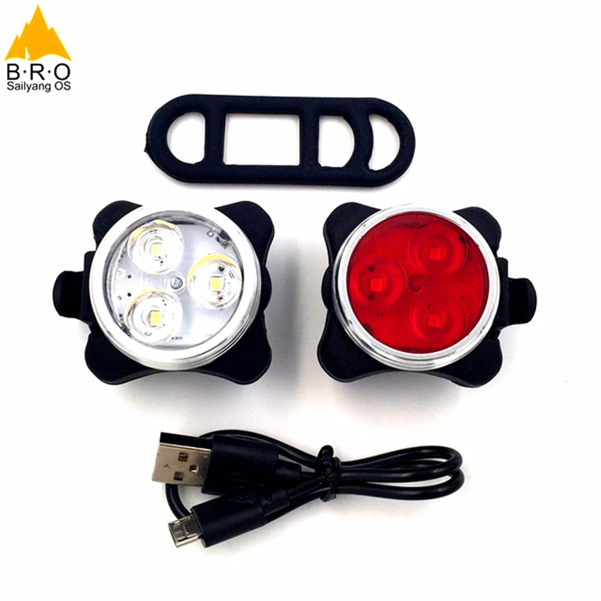 

Отличное качество, 2 цвета, USB Перезаряжаемый, 4 режима, велосипедный предупреждающий световой сигнал, велосипедный велосипед, 3 светодиодный...