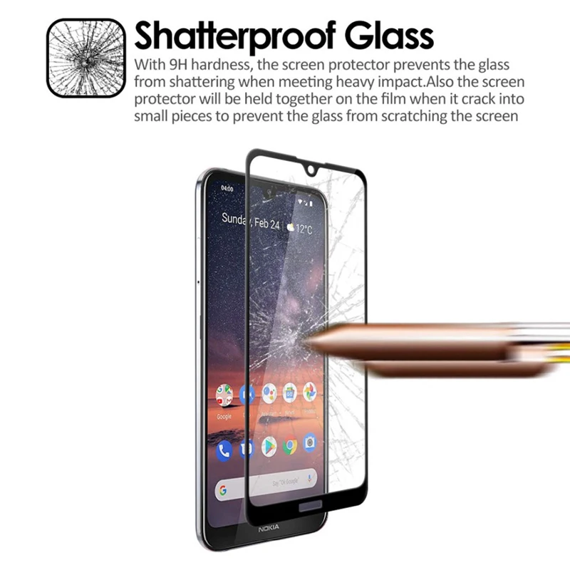 Закаленное стекло с полным покрытием для Nokia 4 2 TA 1157 1150 1133 Защитная пленка экрана