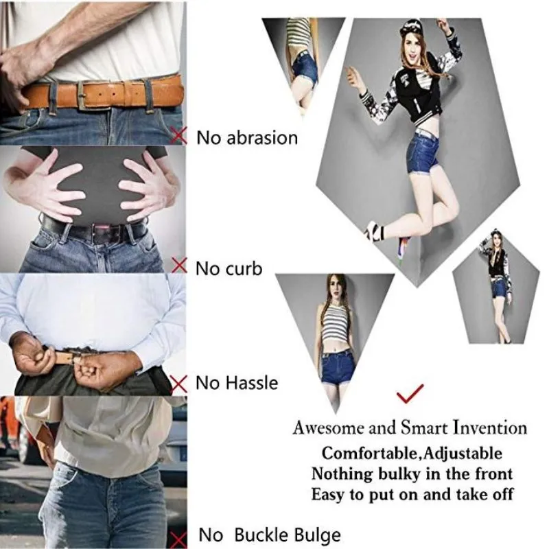 

Dropshipping Buckle-Free Belt Jean Pants,Dresses No Buckle Stretch Elastic Waist Belt Women/Men,No Bulge,No Hassle Waist Belt