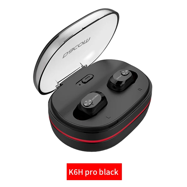 BLK with retail box Dacom K6H Pro TWS Bluetooth наушники 5,0 беспроводные наушники TWS настоящие беспроводные наушники мини гарнитура PK i12 i10 tws - Цвет: BLK with retail box
