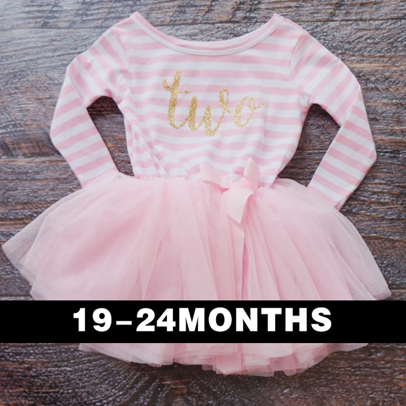 Осенние платья для девочек детская одежда в полоску малышей первого дня рождения