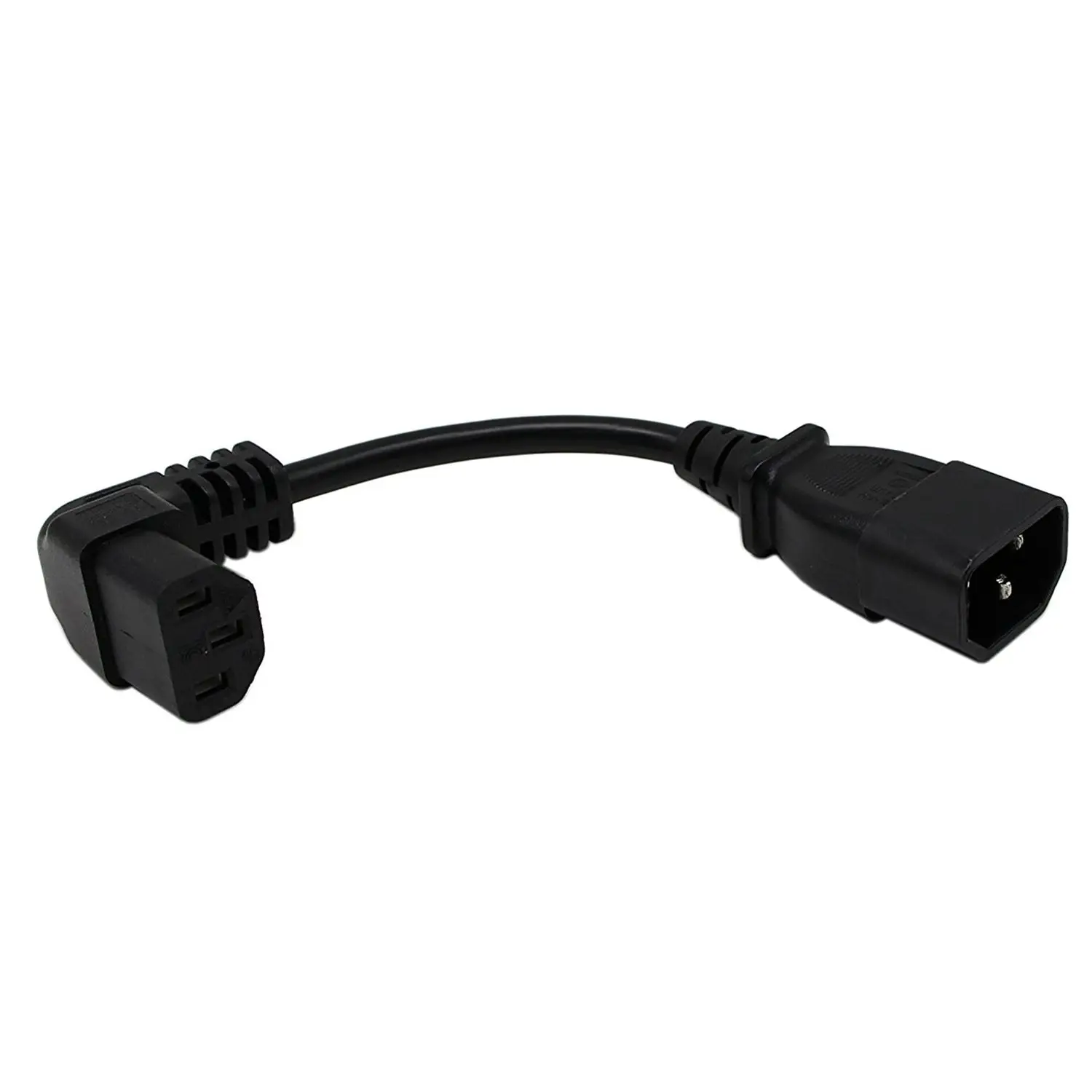 18 см IEC 320 90 градусов C13 3 Pin Female to C14 Male PDU удлинитель питания для компьютера LED HDTV