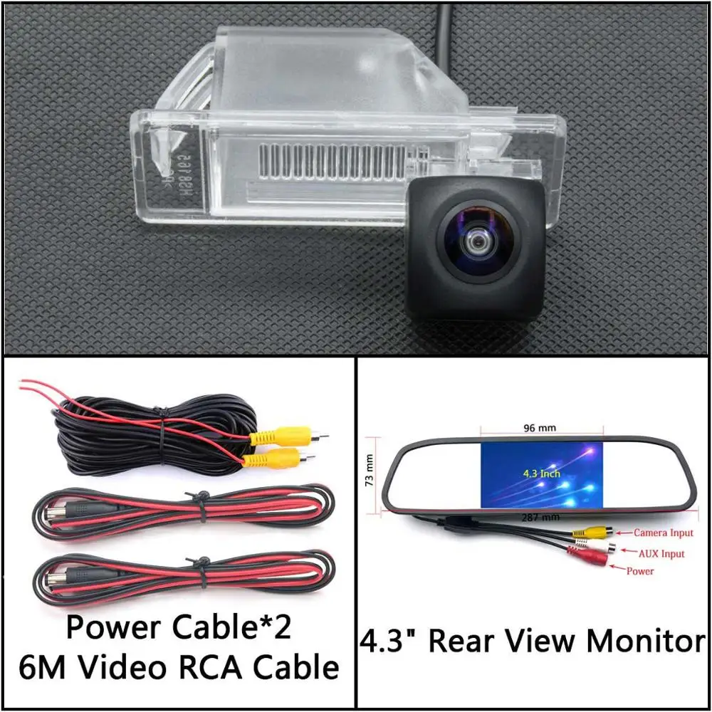 Cam N 4.3 Mirror 175 градусов HD камера заднего вида для Nissan X-Trail XTrail X Trail Qashqai Rogue Sport NV200 Kicks для Infiniti Q50 автомобиля - Название цвета: Cam N 4.3 Mirror