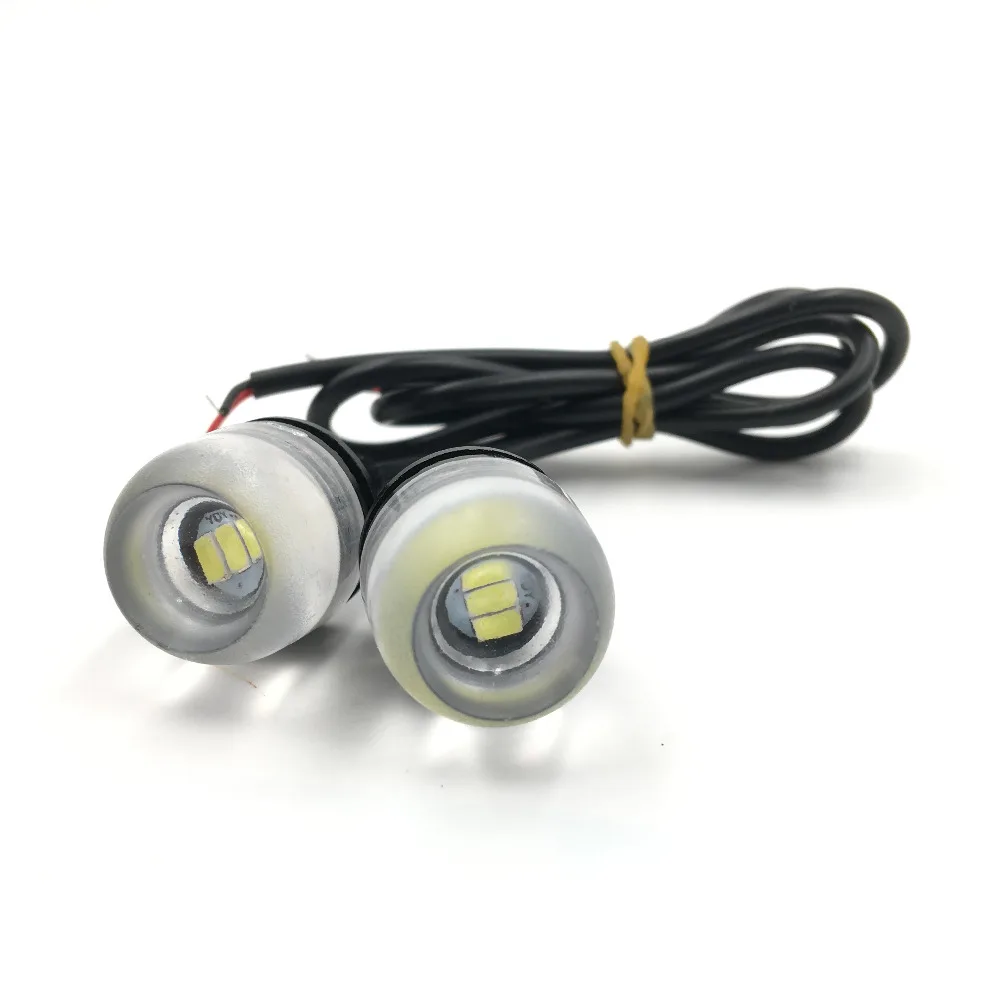 XYIVYG 6 шт. 18 мм орлиный глаз 3SMD 5630 Светодиодный автомобильный DRL дневные ходовые противотуманные сигнальные огни 12 В красный лед синий белый желтый янтарь