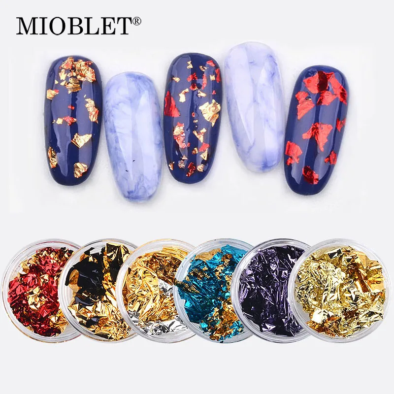 1 коробка алюминиевые хлопья для ногтей блестки