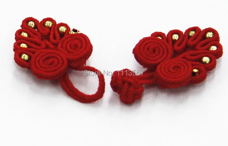 100 шт. ручная работа ткань темно красная плетеная жемчужная пуговица для