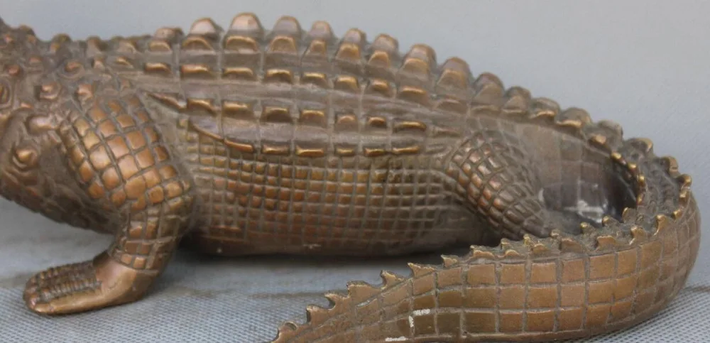 10 &quotкитайская Бронзовая статуя аллигатора под крокодила ящерицы|statue animal|statue