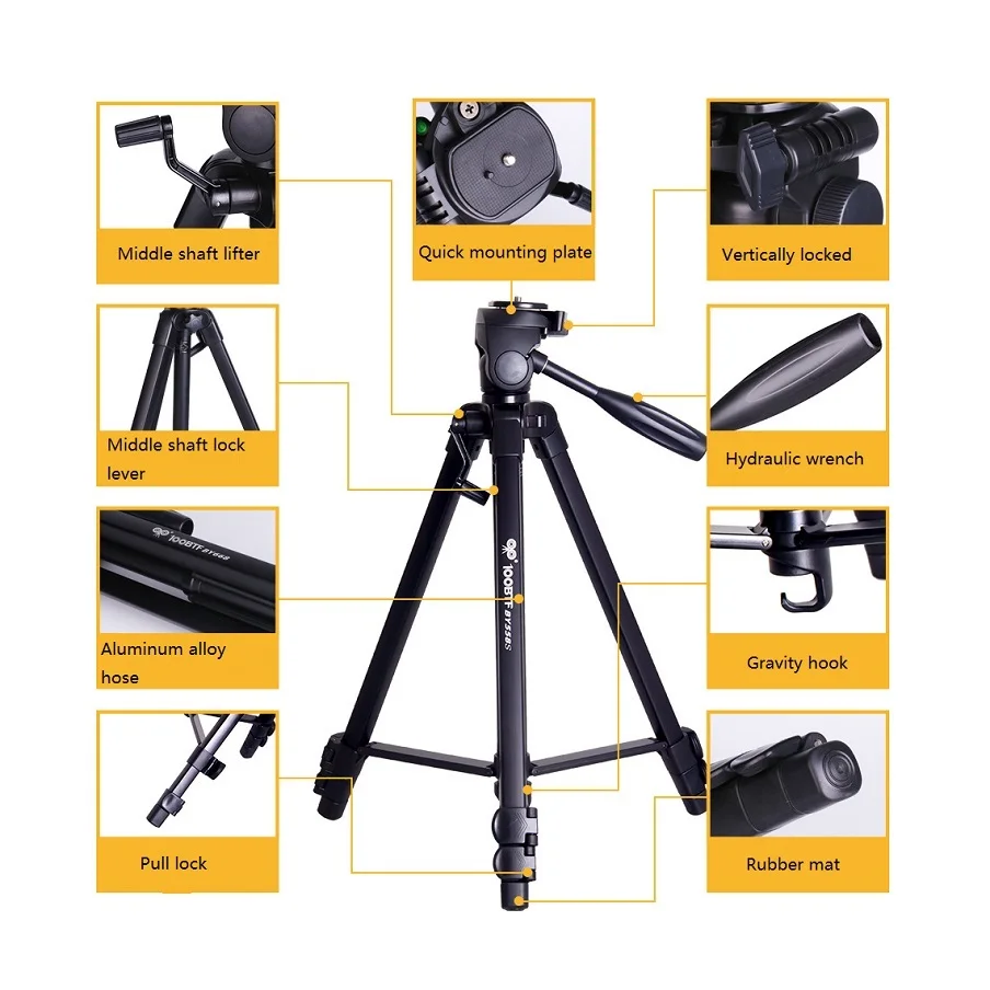 

MAMEN Professional Portable Travel Aluminium Camera Tripod Accessories Stand With Pan Head For Canon Sony Nikon SLR DLSR Camera