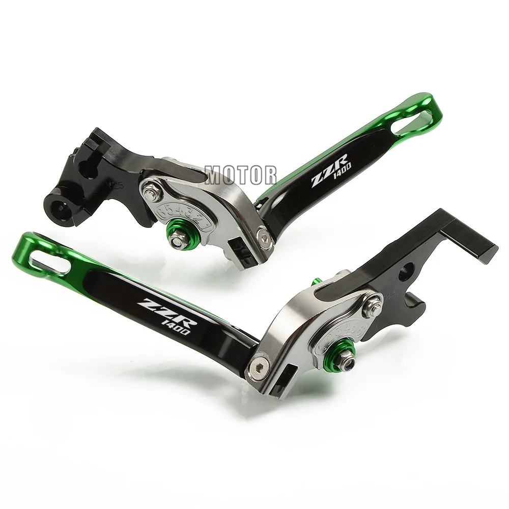 Мотоциклетные рычаги сцепления для Kawasaki ZZR 1400 ZZR1400 2006 2016 CNC регулируемые складные