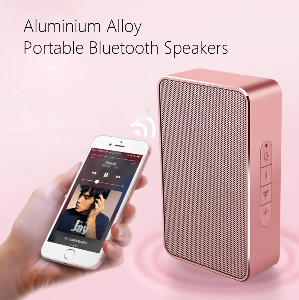 Металлический супер бас Bluetooth колонки Мини Портативный беспроводной музыкальный
