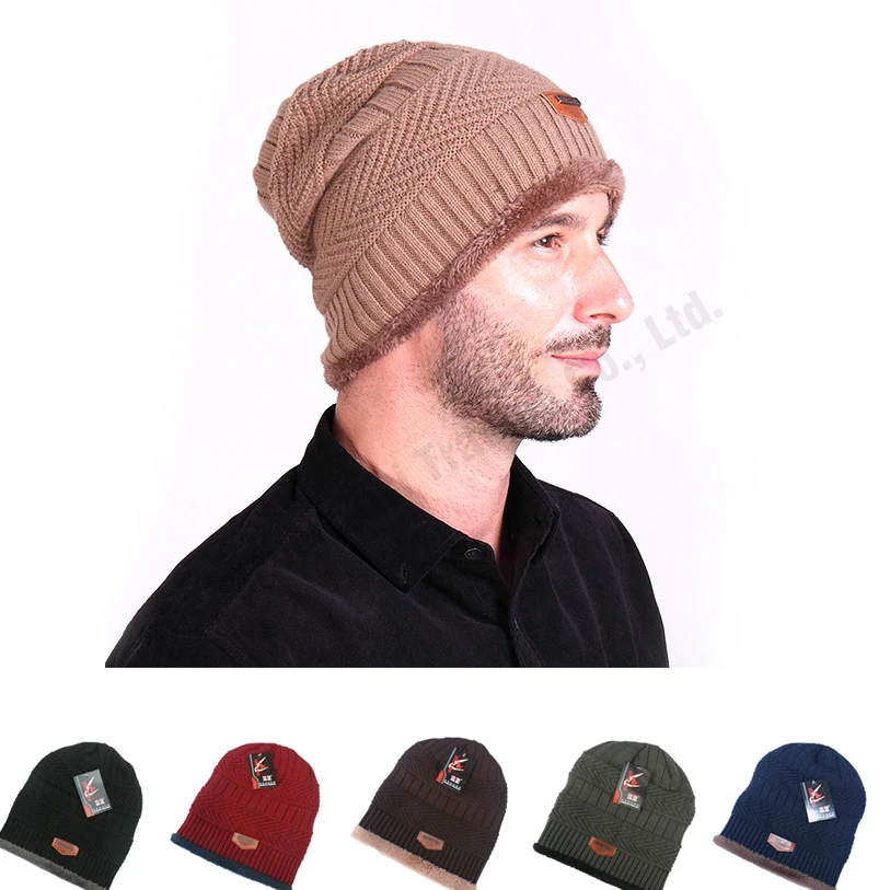 Зима мужская cap шапочки вязаные шапки крючком зима реверсивные beanies мужские шляпы