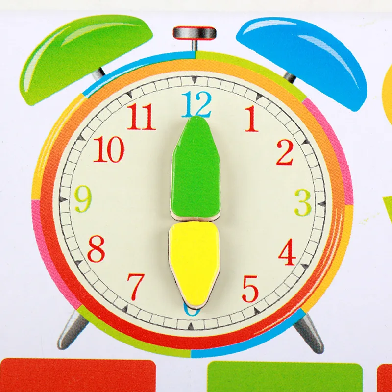 Часы Монтессори соответствующие цифровой магнитных блоков Деревянные игрушки