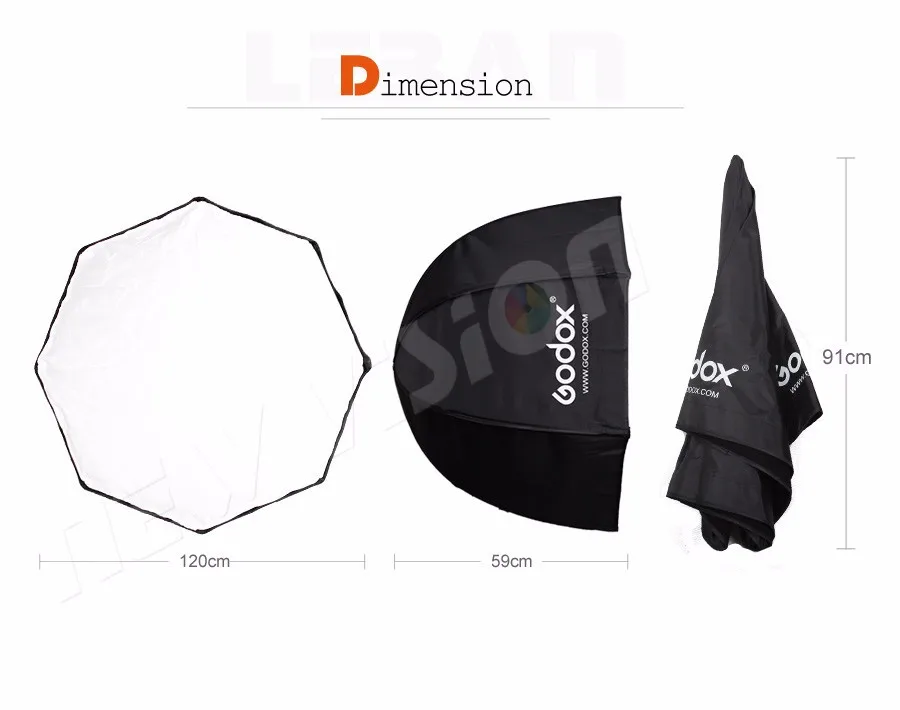 Godox фотостудия 120 см 47in переносной восьмиугольный Зонт софтбокс Speedlite Flash Speedlight софтбокс Brolly Reflector