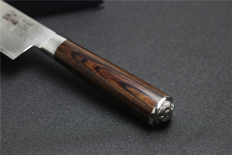 HAOYE 7 дюймов, дамасский нож santoku японский кухонный нож для приготовления пищи перетасовки мясорубки susi резак роскошный подарок на новоселье