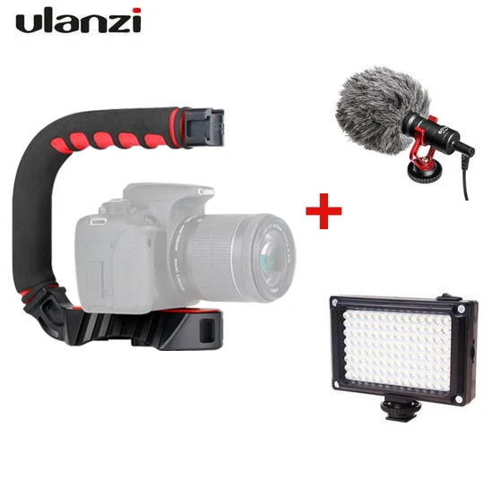 Option5 Ulanzi U-Grip тройное крепление для обуви видео экшн-Стабилизация Ручка для iPhone 8 X Gopro смартфон Canon sony DSLR камера - Цвет: Option5