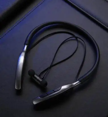Bluetooth спортивные наушники, Спортивная гарнитура, поддержка MP3, TF карта, воспроизведение, BT вызов, стерео музыка, наушники с большим встроенным аккумулятором - Цвет: Черный