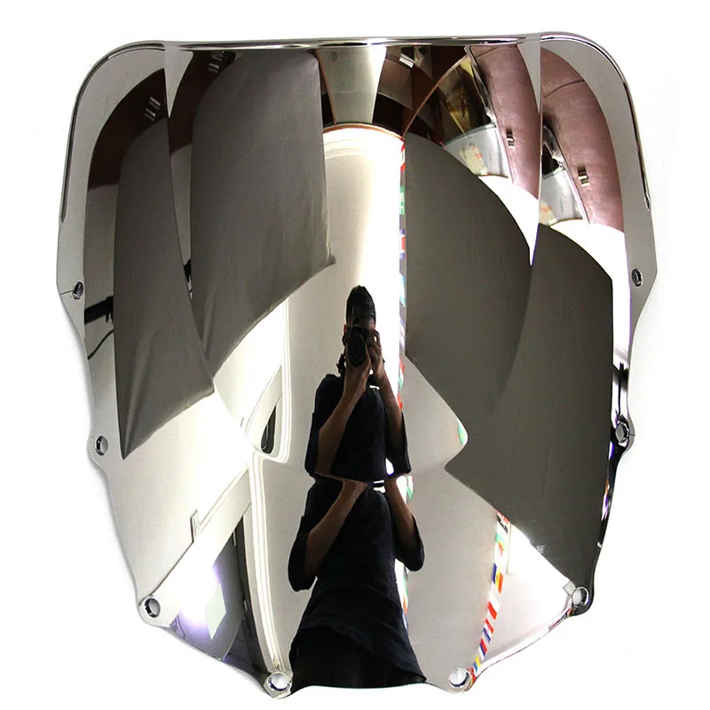 АБС Ветровое стекло для Kawasaki Ninja ZX-6R ZZR600 1993-2004 Двойной пузырь Мотоцикл Ветровое стекло Иридийные ветроотражатели на.