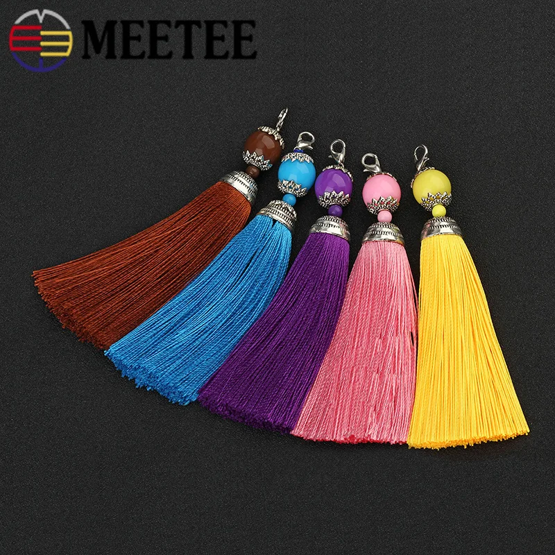 Meetee 5 шт. 11 см Разноцветные кисти Бахрома DIY Висячие занавес для ушей Одежда