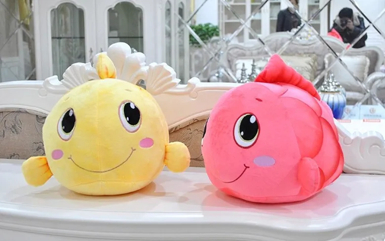 1pcs 35cm Cute Cat Food Plush Fish Toys Stuffed Animal Doll Goldfish Kids Room Decor Toy For Children Christmas Halloween Gifts | Игрушки и