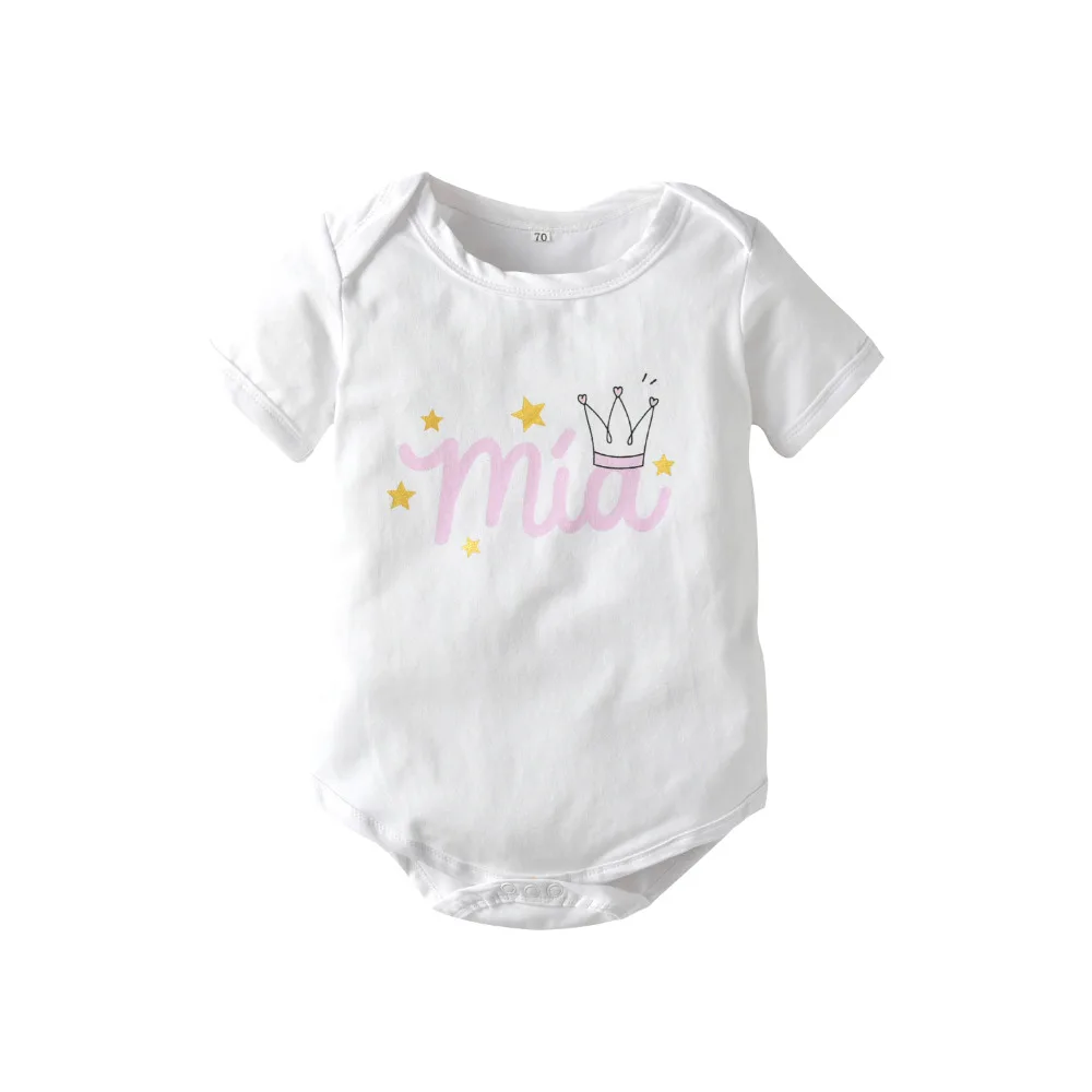 2 шт./комплект детский хлопковый комбинезон с коротким рукавом и штаны|baby girl