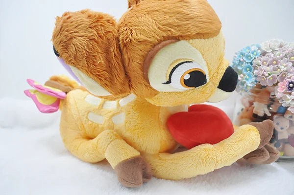 Милый мультяшный Бэмби бабочка сердце мягкая плюшевая игрушка кукла подарок на