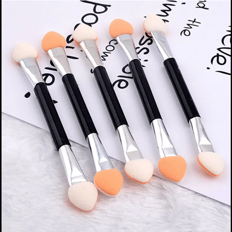 10PCS/Bag Double Ended Sponge Eyeshadow Brush Shining Highlighter Powder Eye Beauty Tools | Красота и здоровье