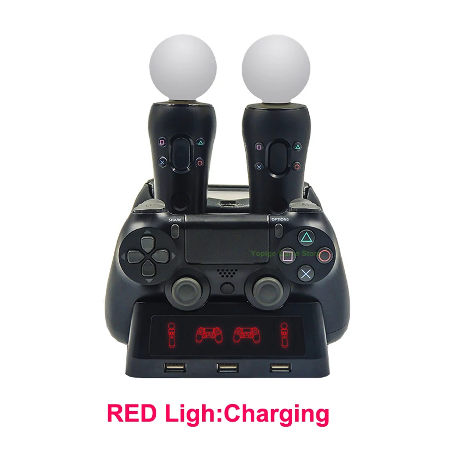 PS4 PS Move PSVR Джойстик зарядное устройство Подставка контроллер быстрая зарядка док-станция для sony Playstation 4 PS 4 PS VR Move игры аксессуары