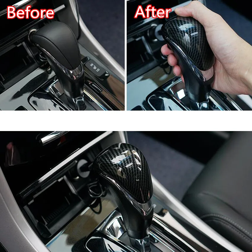 Подходит для Honda Accord 9th 9.5th автомобиль коробка скоростей накладка на рычаг Стикеры ABS углеродного волокна Стиль