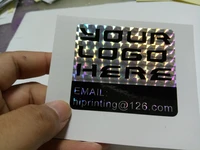 black background hologram sticker label printing