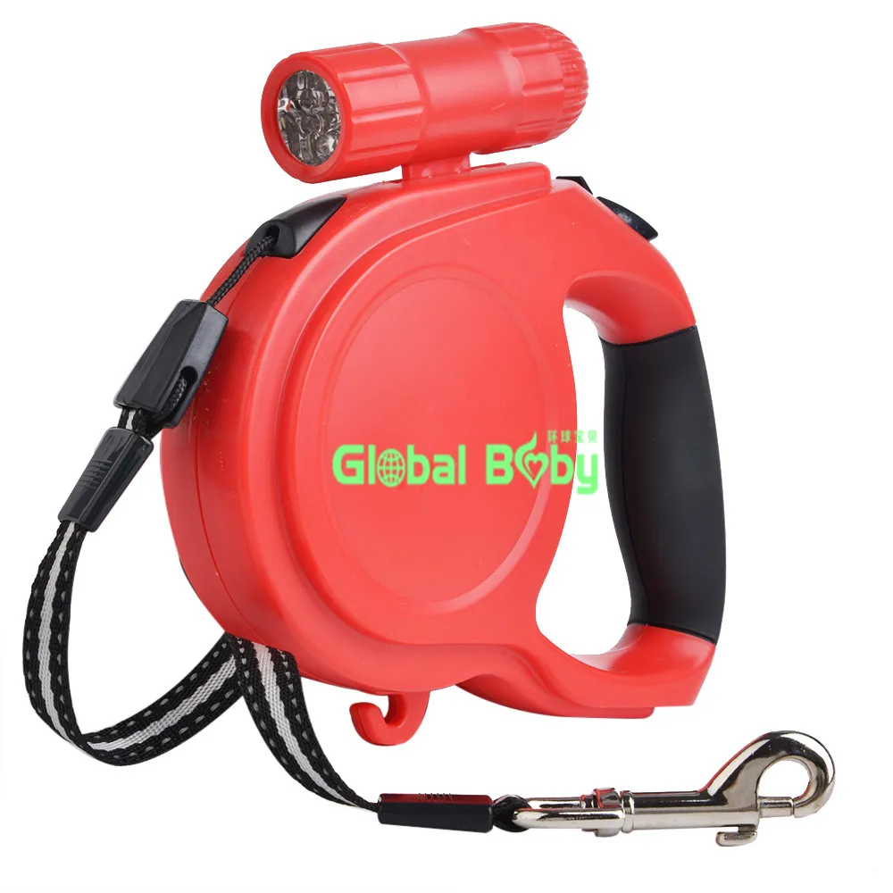 Длина выдвижной поводок для больших собак и домашних животных со светодиодным