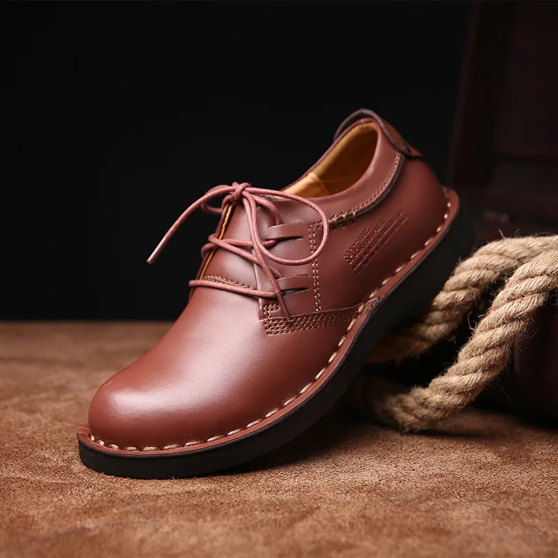 DR. Мужская обувь Martin из натуральной кожи ручной работы комбинезоны с первым слоем