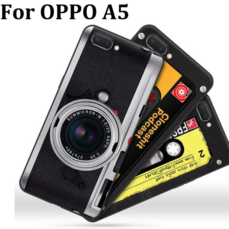 6.2inch For OPPO A5 Case Soft phone cases A 5 cover back case retro cartoon OPPOA5 fundas capas skin | Мобильные телефоны и