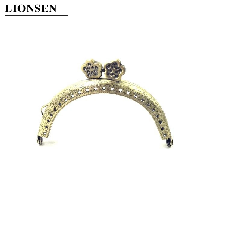 LIONSEN 8 5 см полукруглая Сливовая Серебряная бронза фотоэлемент для клатча сумки