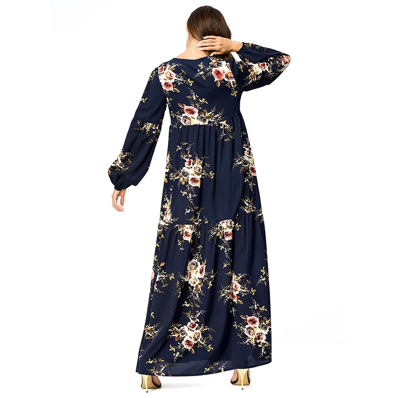 WHZHM Robe цветочные платья женские с длинным рукавом осенние хлопковые кружевные