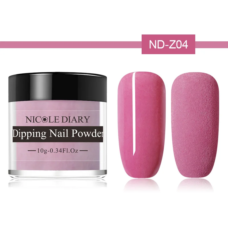 ND-Z04 Nicole Diary 10 г погружающий порошок для ногтей Dip порошок для маникюра в виде раковины перламутровый без лампы, натуральный сухой DIY украшения для ногтей - Цвет: ND-Z04
