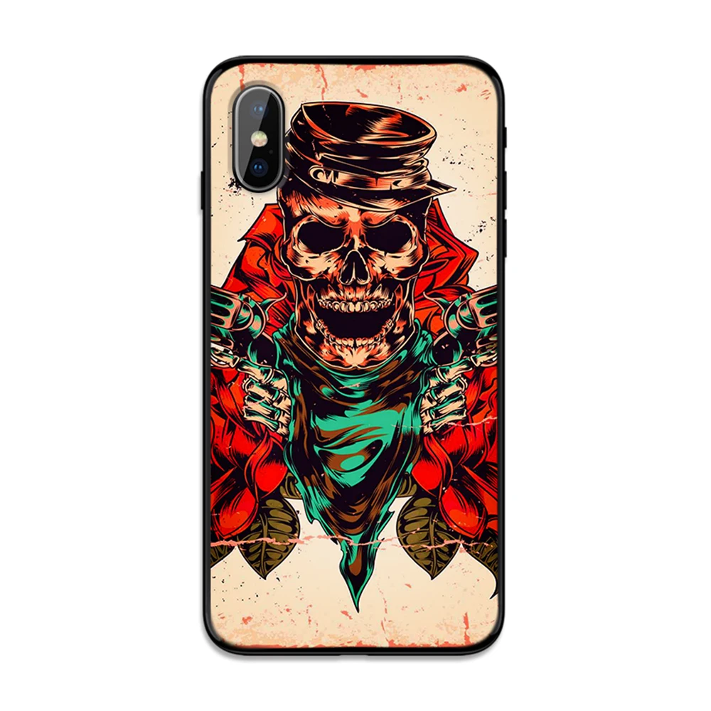 Розовый Череп Мягкий ТПУ чехол для Apple iPhone 6 6S 7 8 Plus 5 5S SE X XS MAX XR силиконовые