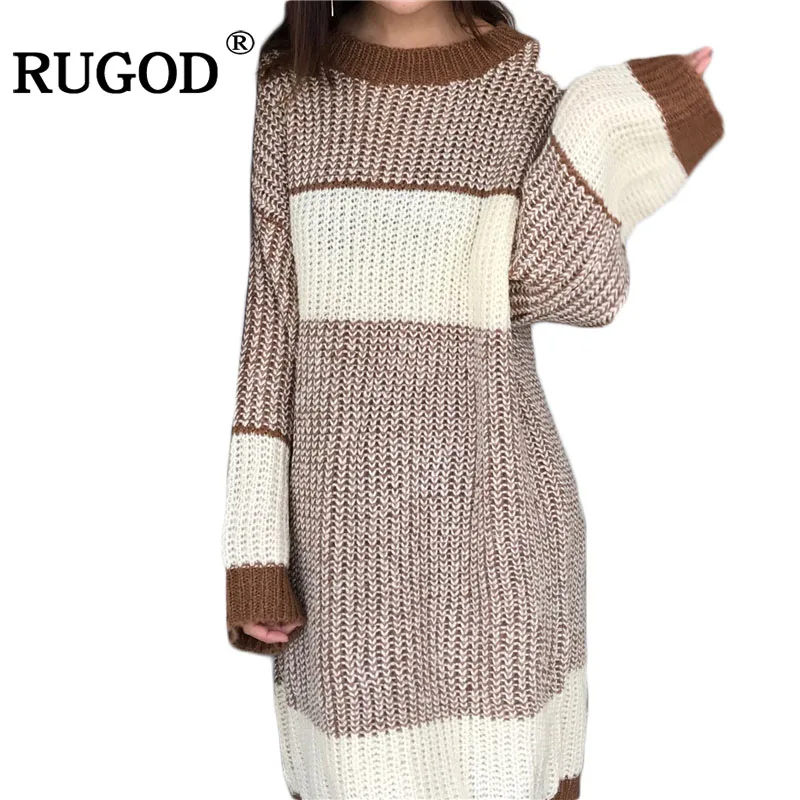 Rugod 2018 новый зимний свитер Для женщин Свитеры для и Пуловеры Femme с длинными