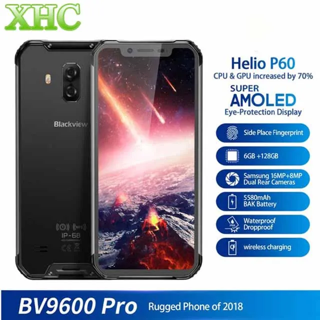 Blackview BV9600 Pro IP68 Водонепроницаемый 6 ГБ + 128 Гб мобильный телефон 21 &quotВосьмиядерный