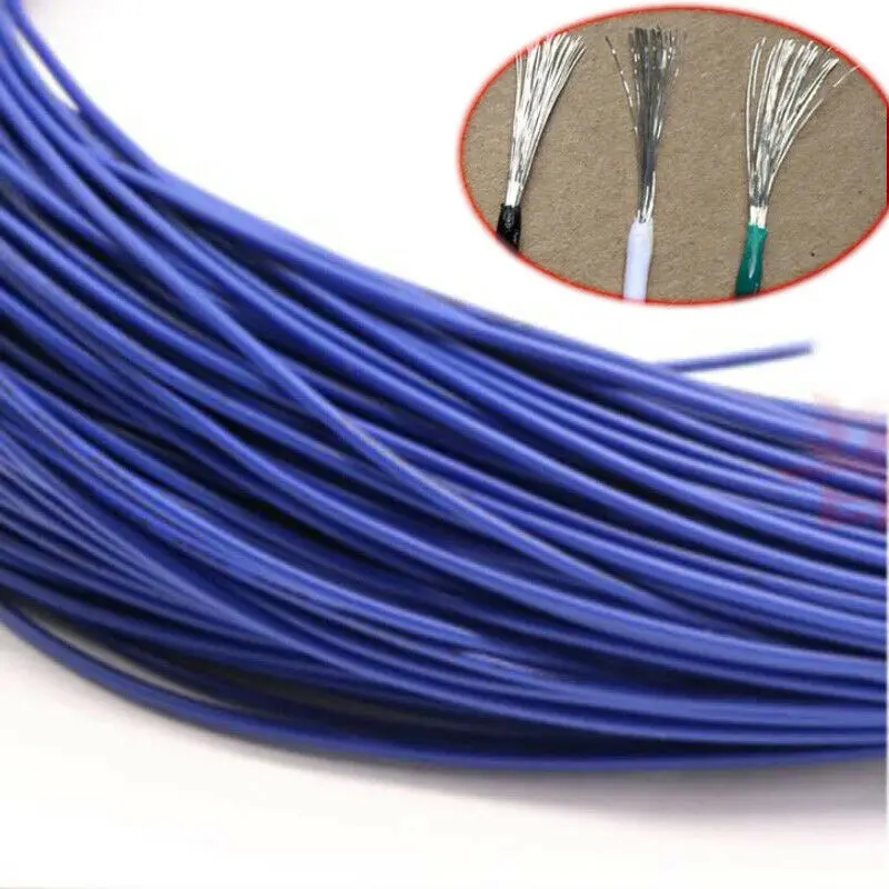 

8~24AWG UL1015 Blue Electronic Wire Flexible Stranded Cable Cord Tin Copper Environmental Protection Wires 1/2/3/5Meter