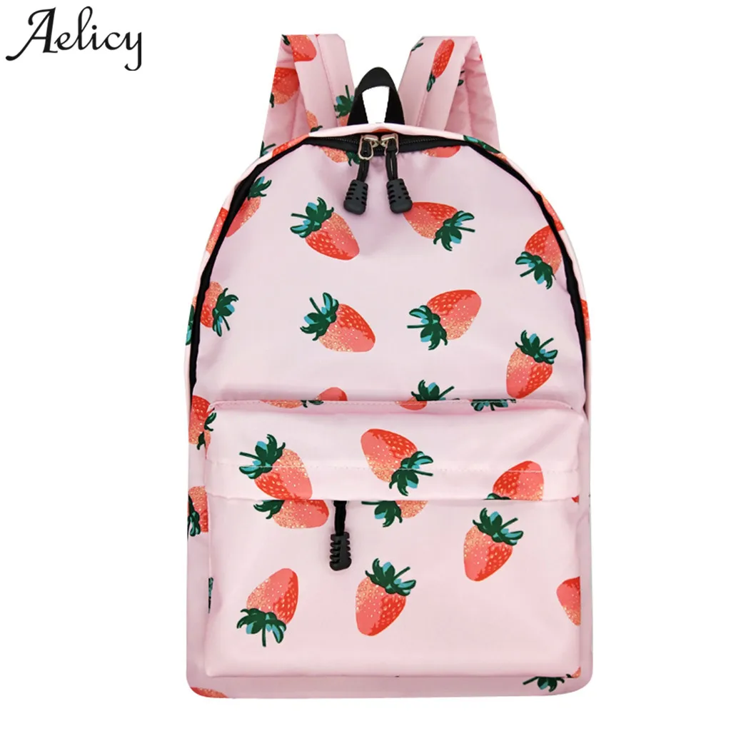 Женский рюкзак Aelicy с мультяшным принтом водонепроницаемый легкий дорожный