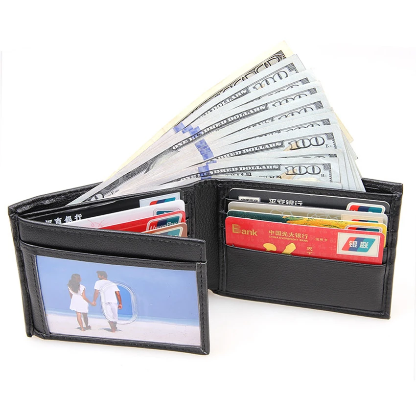 RFID кошелек противокражный сканирующий кожаный бумажник из натуральной коровьей