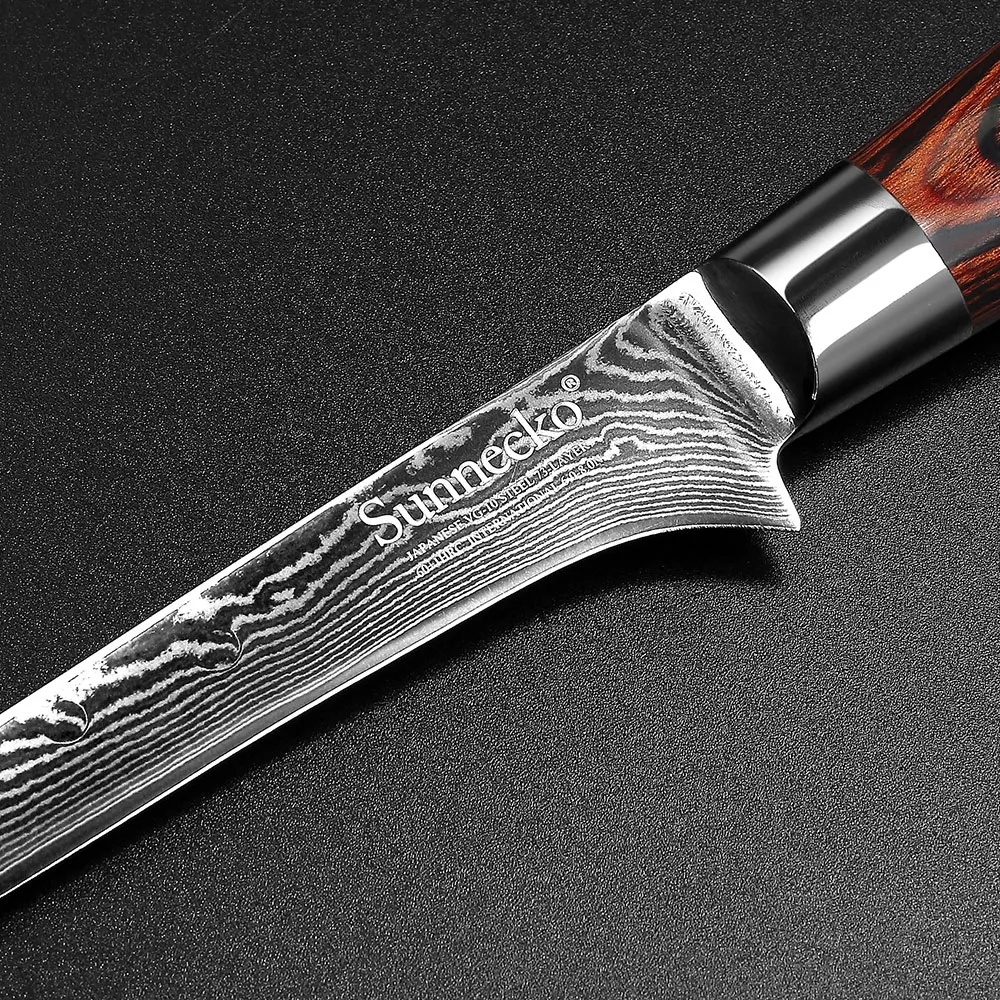 Нож для косточек SUNNECKO из дамасской стали японский кухонный инструмент с лезвием