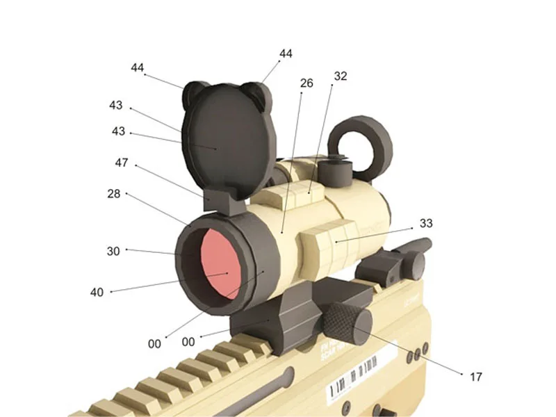 DIY 1:1 FN SCAR-L MK16 фактический размер бумаги ремесло Штурмовая винтовка Бумажная модель собрать ручной работы 3D игра-головоломка детская игрушка