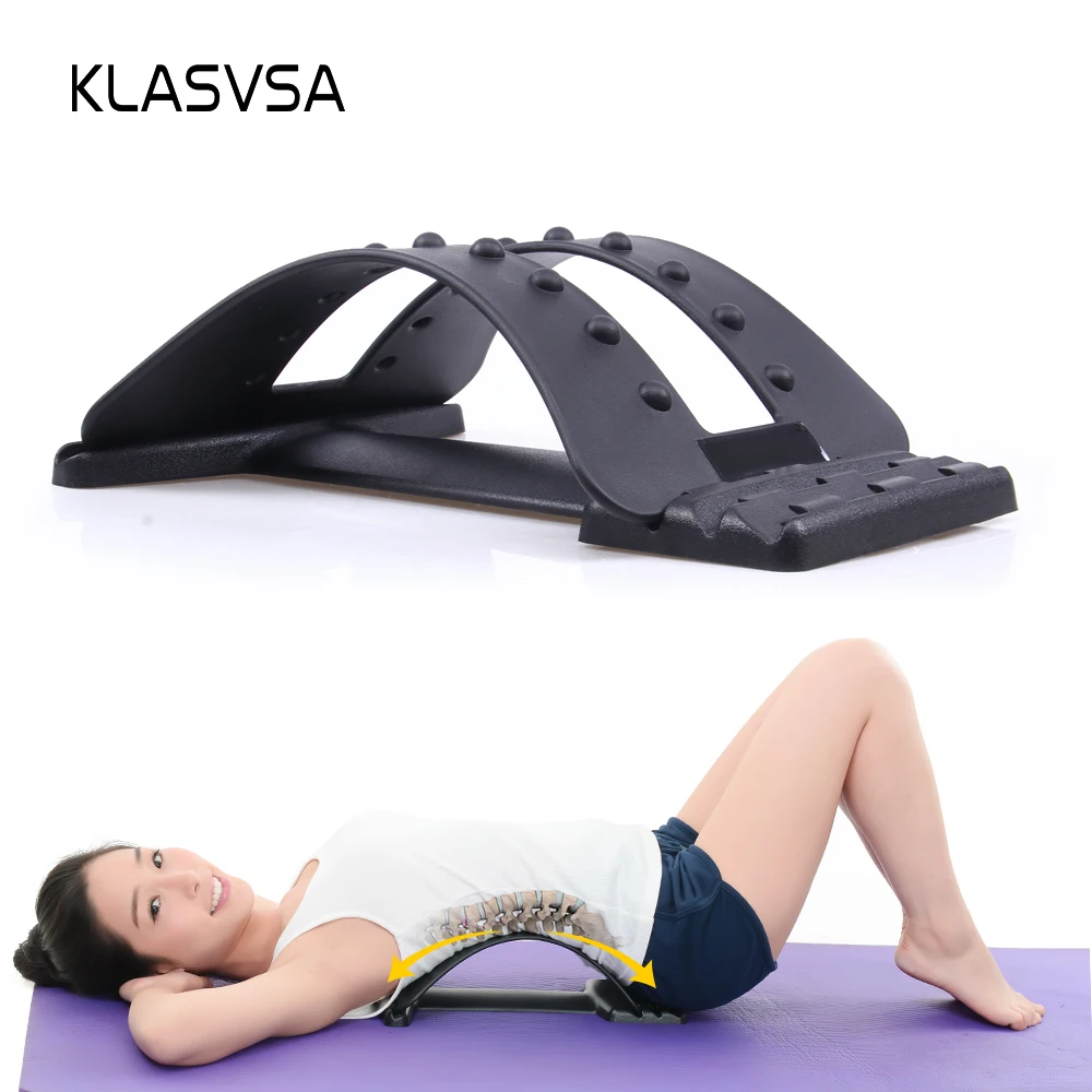 KLASVSA Back Stretcher Massager Neck Waist Magic Support Home Muscle Stimulator Pain Relief Relaxation Fitness Equipment |