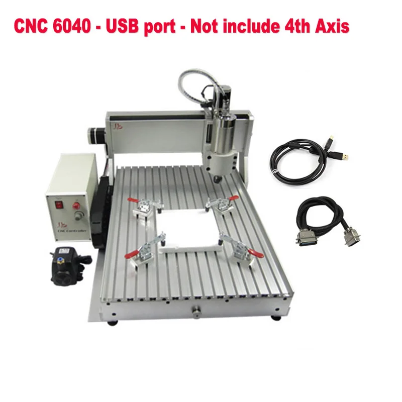 LY CNC 6040 Z-VFD 1500 Вт шпиндель водяного охлаждения кВт ШВП фрезерный станок для дерева мини-станок для резки и сверления - Цвет: USB 3axis Model