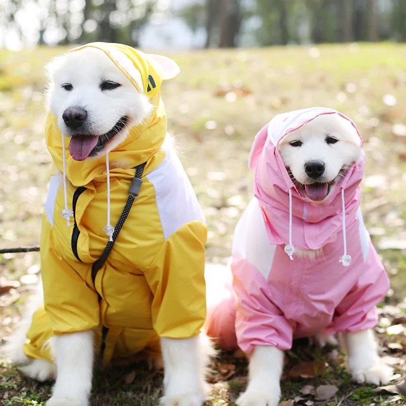 Дождевик для больших собак Одежда Samoyed Border Collie Labrador retriever золотистый ретривер