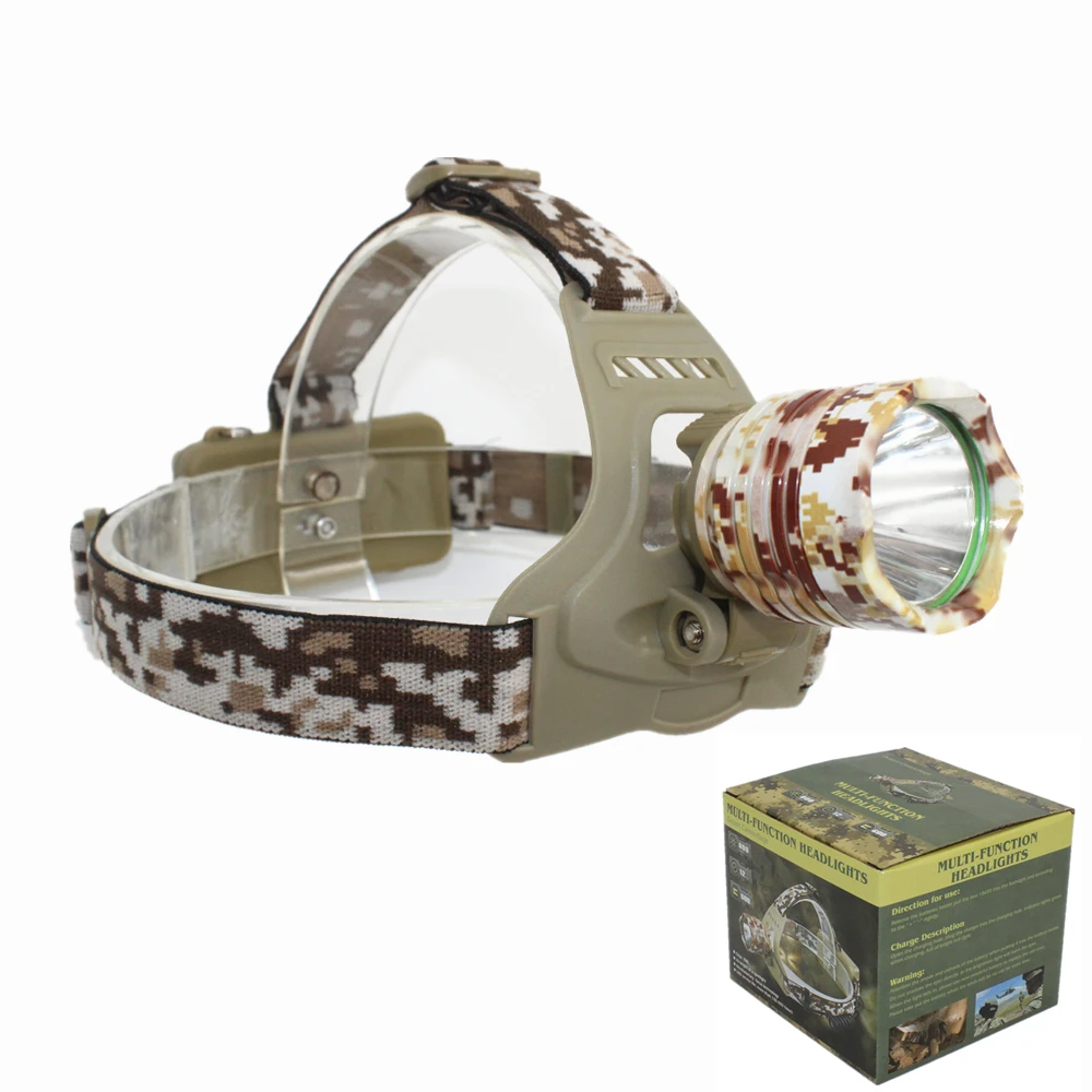 

1000LM XML T6 LED Headlamp Headlight Camouflage LED Head Lamp 18650 Lantern Camping Hiking Fishing Light
