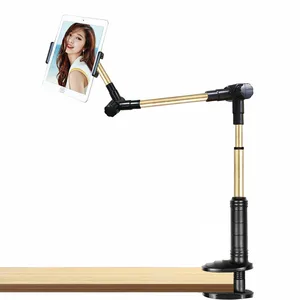 folding long flexible arm tablet holder phone stand for ipad samsung kindle support 12 9 inch lazy bed tablet mount bracket free global shipping