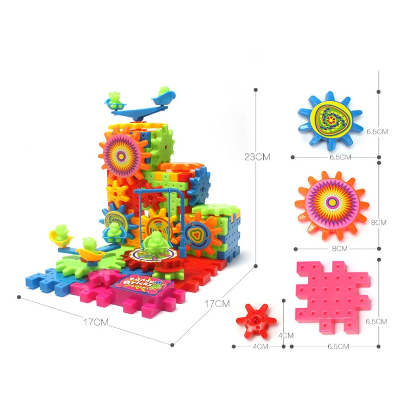 Legoings 81 шт. электрические Gears3D головоломки строительные наборы пластиковые