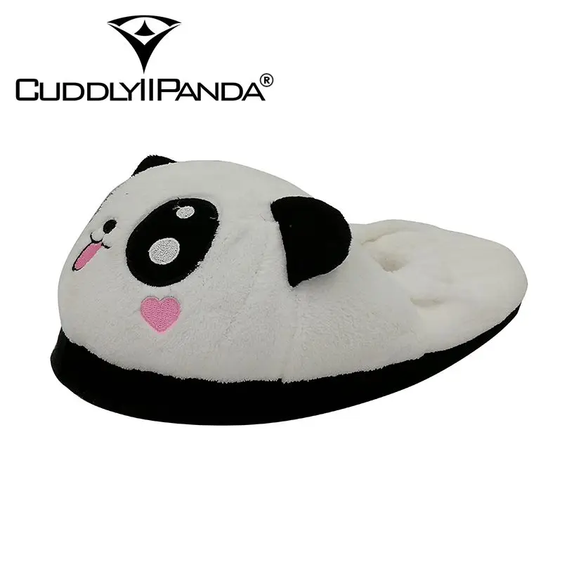 CUDDLYIIPANDA зимние теплые женские тапочки панда плюшевые домашние с мягкой